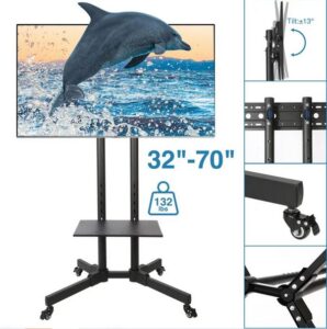 Trolley Movable Smart TV Stand 32″–65″