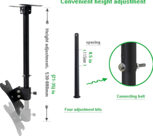 Adjustable Ceiling TV Mount 14-42 Inch