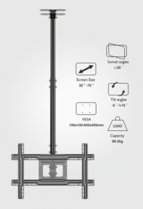 Adjustable Ceiling TV Mount Bracket
