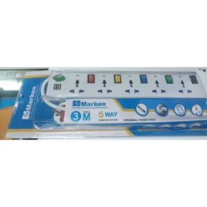 Marken 5 Way Extension Power Cord