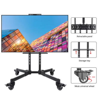 Trolley Movable Smart TV Stand LCD LED Bracket 24″-55″ Inch – 1500