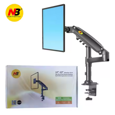 NB H100 LONG ARM HEAVY DUTY Adjustable Gas Spring SINGLE MONITOR ARM FOR 22-35 INCH DISPLAYS