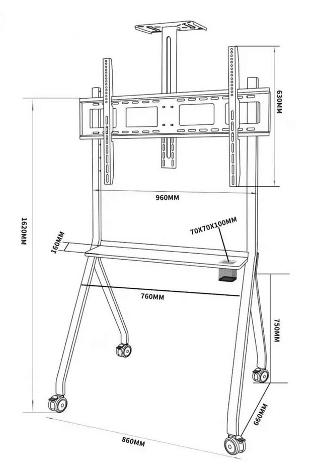 YD1900 TV Mount Bracket Cart