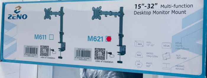 ZENO M621 Monitor Arm – Easy Adjustable Single Screen Desk Mount for 17”–27” Monitors - Image 3