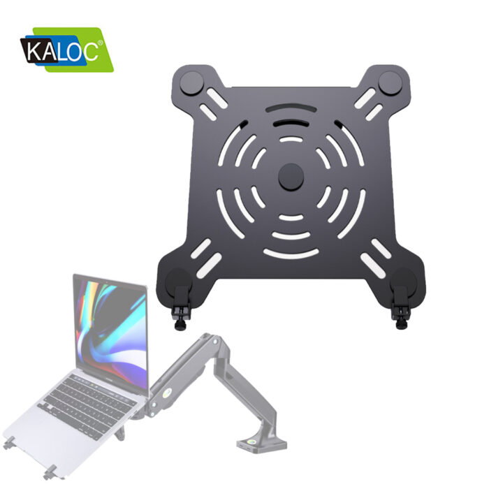 Kaloc KLC-H2 Laptop Tray for Monitor Arm – Heavy-Duty VESA-Compatible Steel Platform for 13″–17″ Laptops - Image 4