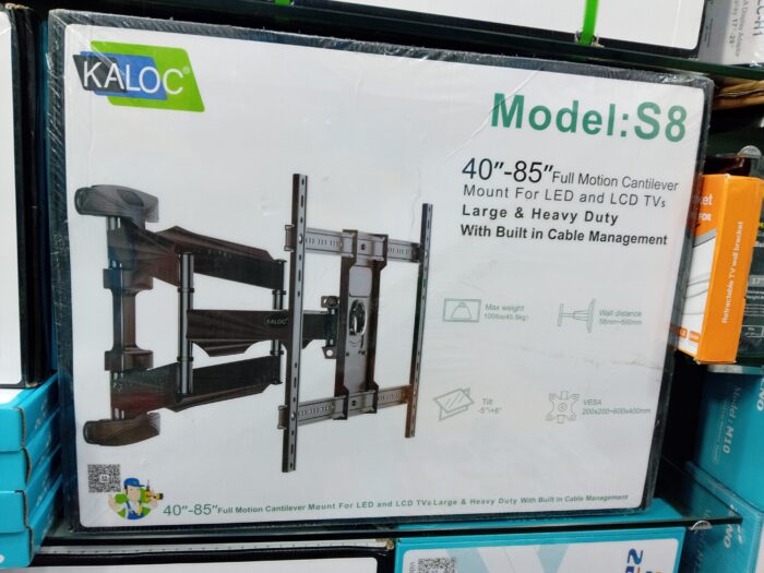 Kaloc S8 TV Wall Mount – Universal Heavy-Duty Full Motion Bracket Perfect for 40” to 85” LED & LCD TVs - Image 9