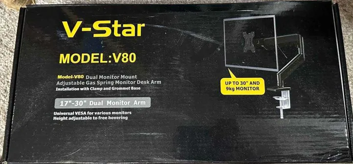 V-STAR V80 Full Motion Gas Spring Single Arm Monitor Desk Mount| Useful - Image 3