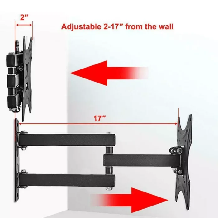 TV Wall Bracket 14 to 55 Inches – Full Motion Tilt & Swivel Smart Mount for LED/LCD TVs - Image 5