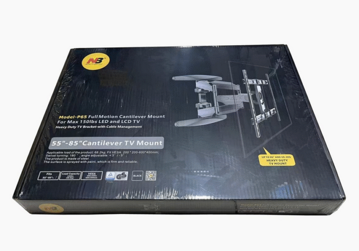 NB P65 TV Wall Mount – Heavy-Duty Full Motion Smart Bracket for 55”–85” LED & LCD TVs - Image 6