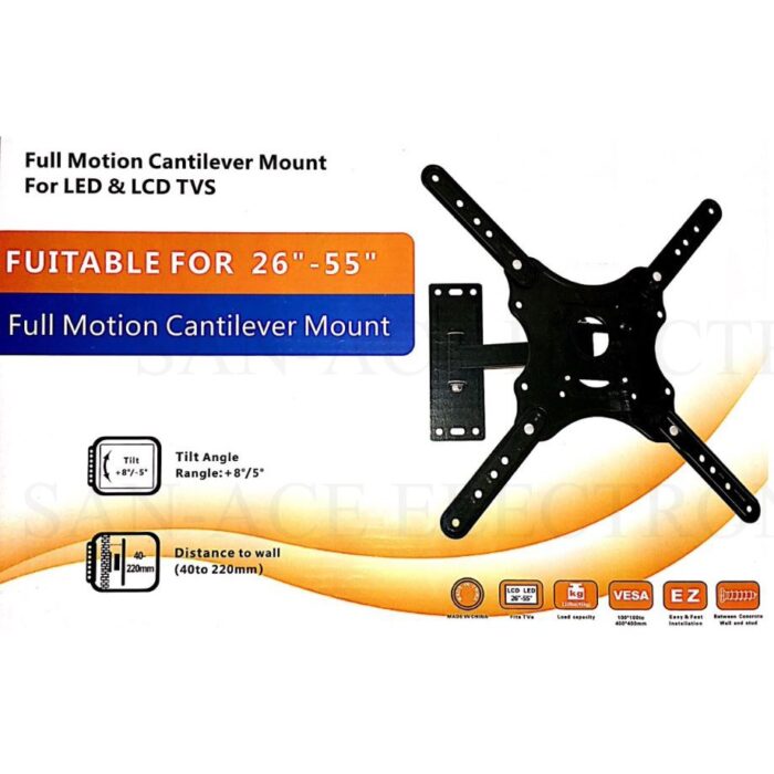 TV Wall Mount 26 to 55 Inches – Full Motion Heavy Duty DF-400 Bracket for LED & LCD TVs - Image 7