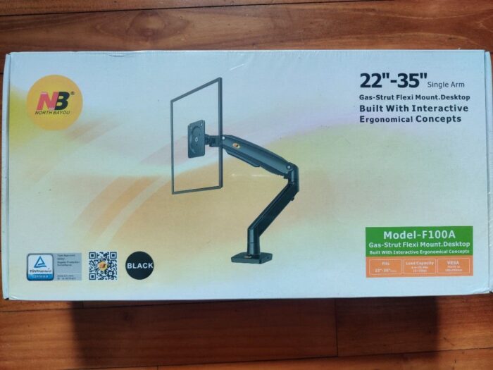 NB H100 Single Monitor Arm – Adjustable Gas Spring Long Arm Useful Mount for 22″–35″ Displays - Image 9