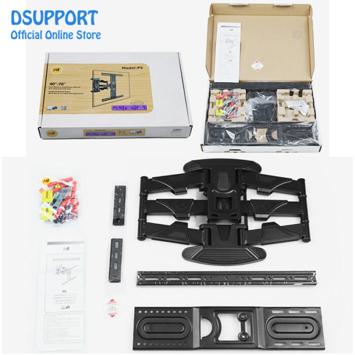 NB P5 TV Wall Mount – Dual Arm Full Motion Useful Bracket for 32”–70” LED/LCD Screens - Image 9