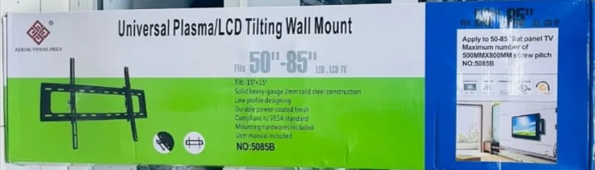 TV Wall Mount 50-85 Inch Heavy Duty Tilt Bracket – Extra Strong Plasma & Flat Screen Mount with 100kg Capacity - Image 2