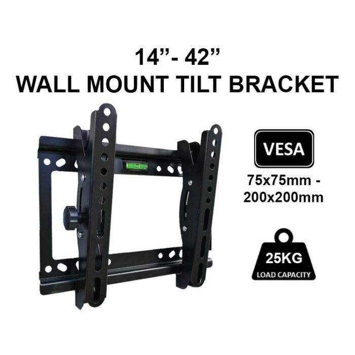 Premium TV Wall Mount Bracket 14–42 Tilt – Adjustable Slim Flat Panel LCD/LED Mount with Safety Lock - Image 10