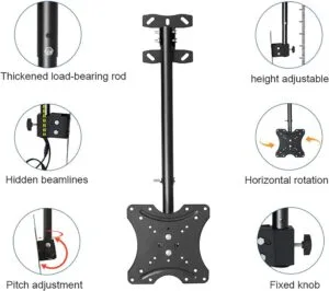 Adjustable Ceiling TV Mount 14-42 Inch