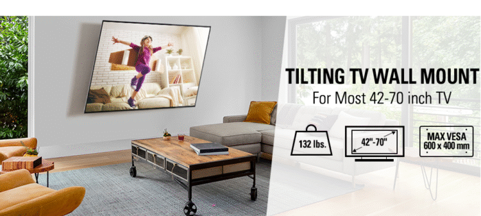 Heavy Duty TV Wall Mount 42-70 Inch Tilt Up/Down – Extra Strong Bracket for LCD & LED TVs - Image 7