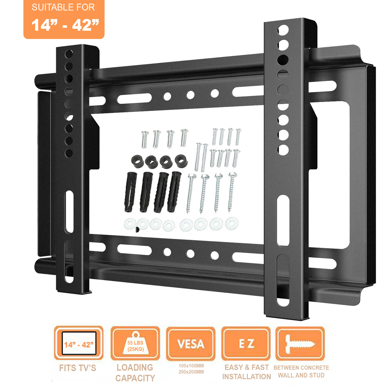 TV Wall Mount 14-42 Inch Fixed Low Profile