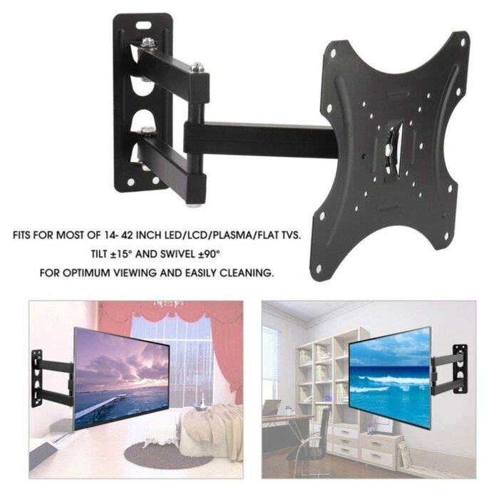 Premium TV Wall Mount 14″–42″ Fully Adjustable Rotatable Bracket – Heavy Duty, Space-Saving Design - Image 7