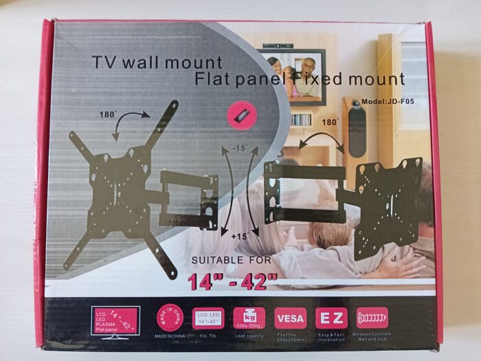 Premium TV Wall Mount 14″-43″ Fully Adjustable Rotatable Bracket – Heavy Duty - Image 6