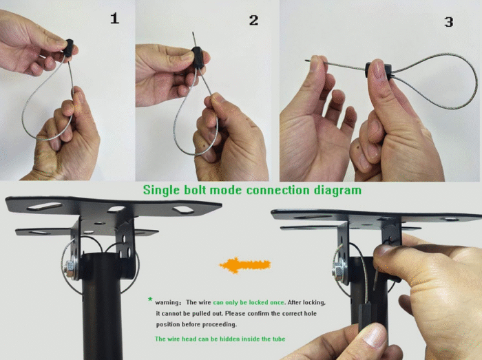 Adjustable Ceiling TV Mount 14-42 Inch – Universal LCD LED Plasma Bracket with Tilt & 360° Swivel - Image 7