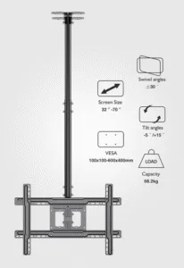 Adjustable Ceiling TV Mount Bracket