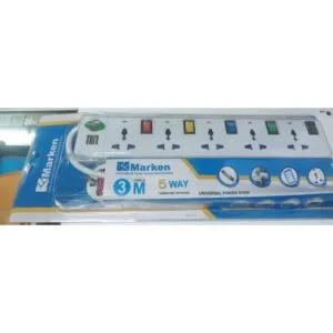 Marken 5 Way Extension Power Cord