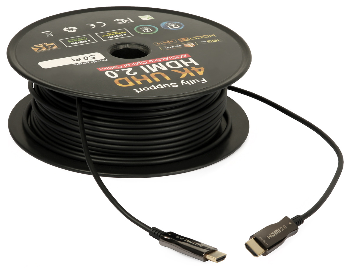 50m Active Fiber Optic HDMI Cable