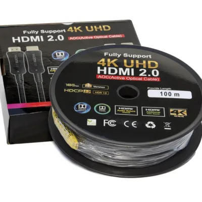 100m Active Fiber Optic HDMI Cable – Ultimate 2K 4K 8K HDMI 2.1 High Speed 48Gbps Solution