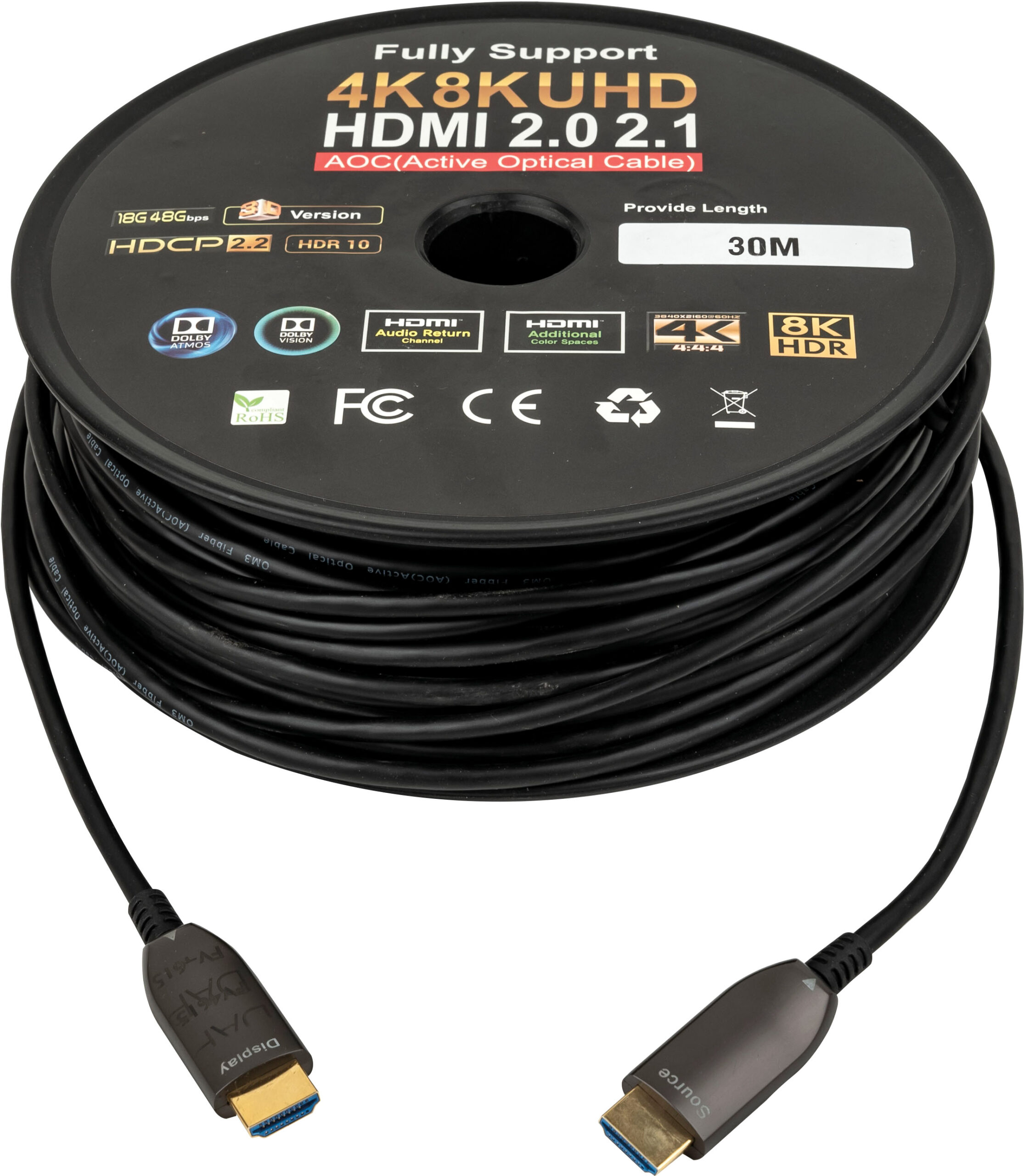 30m Active Fiber Optic HDMI Cable