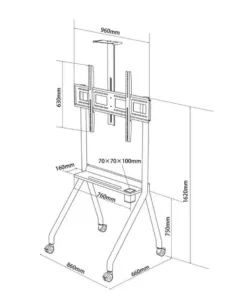 FD-R10 TV/Smart Board Trolley Stand