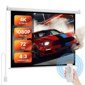 Motorized Projector Screen 5×5 Feet
