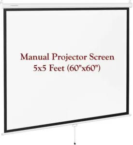 Manual Projector Screen 5×5 Feet
