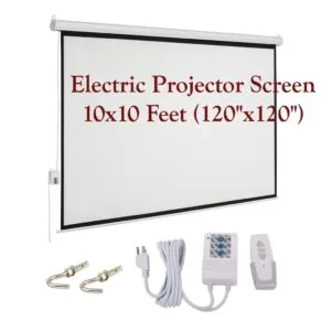 Motorized Projector Screen 10×10 Feet