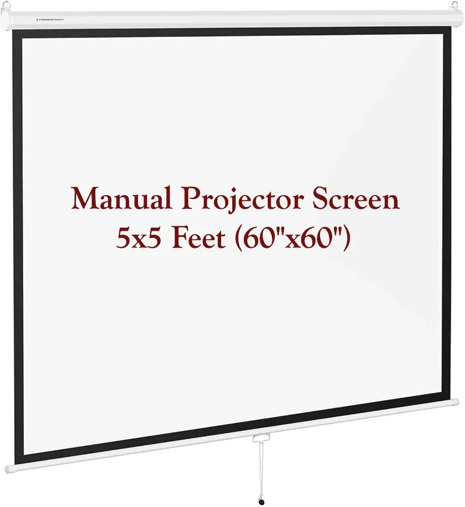 Manual Projector Screen 5×5 Feet